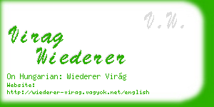 virag wiederer business card